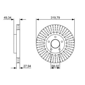 Compre Disco de travão da BOSCH 0 986 479 V75 a um preço baixo por 54,93 €