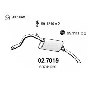 Compre Panela de escape traseira da ASSO 02.7015 a um preço baixo por 188,10 €