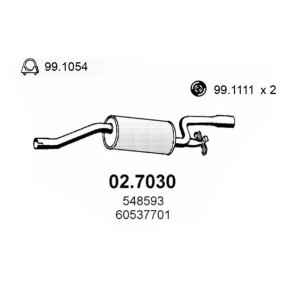Compre Panela de escape traseira da ASSO 02.7030 a um preço baixo por 159,03 €