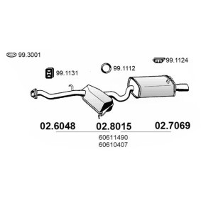Compre Panela de escape central / traseira da ASSO 02.8015 a um preço baixo por 302,19 €