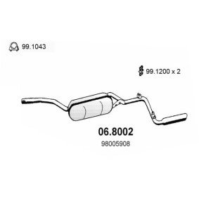 Compre Panela de escape central / traseira da ASSO 06.8002 a um preço baixo por 148,68 €