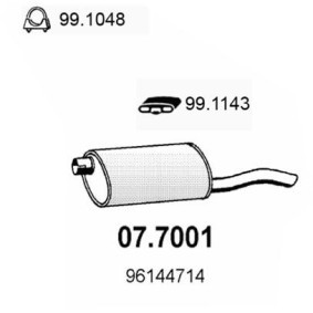 Endschalldämpfer für DAEWOO von ASSO
