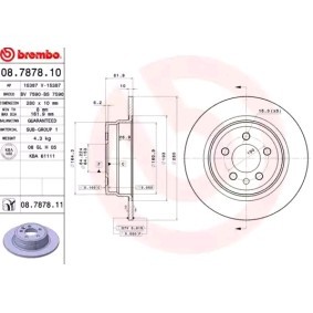 Comprar Disco de freno de BREMBO 08.7878.11 a bajo precio de 40,30 €