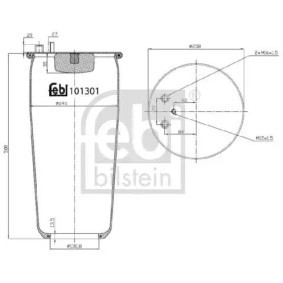 Acquista Soffietto, Sospensione pneumatica da FEBI BILSTEIN 101301 a buon mercato per soli 69,71 €