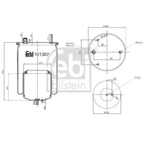 Acquista Soffietto, Sospensione pneumatica da FEBI BILSTEIN 101307 a buon mercato per soli 107,31 €