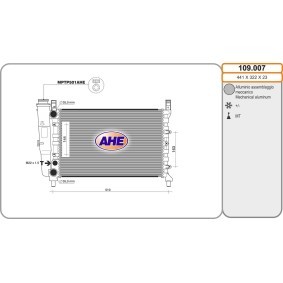 Achetez des Radiateur du moteur AHE 109.007 à prix pour 109,45 €