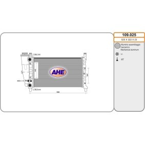 Achetez des Radiateur du moteur AHE 109.025 à prix pour 121,33 €