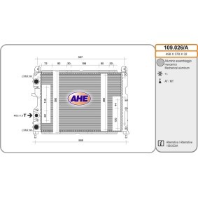 Achetez des Radiateur du moteur AHE 109.026/A à prix pour 79,51 €