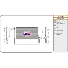 Achetez des Radiateur du moteur AHE 109.313 à prix pour 109,93 €
