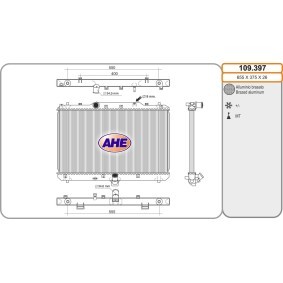 Comprar Radiador, refrigeración del motor de AHE 109.397 a bajo precio de 208,45 €