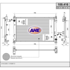 Achetez des Radiateur du moteur AHE 109.416 à prix pour 99,24 €