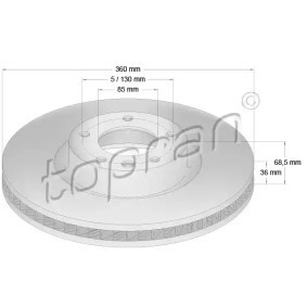 Bremsscheibe für PORSCHE von TOPRAN