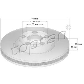 Bremsscheibe für PORSCHE von TOPRAN