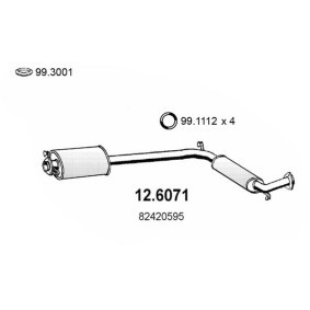 Mittelschalldämpfer 12.6071 FIAT CROMA von ASSO