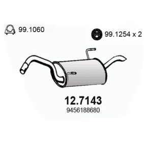 Compre Panela de escape traseira da ASSO 12.7143 a um preço baixo por 205,50 €