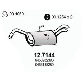 Compre Panela de escape traseira da ASSO 12.7144 a um preço baixo por 210,09 €