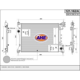 Achetez des Radiateur du moteur AHE 121.162/A à prix pour 138,00 €