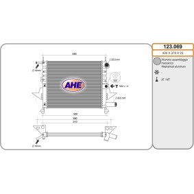 Achetez des Radiateur du moteur AHE 123.069 à prix pour 98,65 €