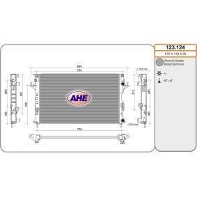 Achetez des Radiateur du moteur AHE 123.124 à prix pour 132,37 €