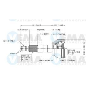 Gelenksatz, Antriebswelle 18519 für SUBARU