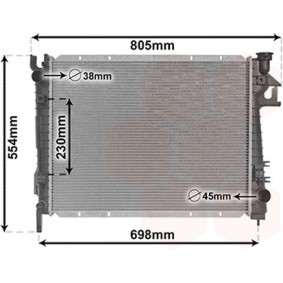 Achetez des Radiateur du moteur VAN WEZEL 20012703 à prix pour 207,50 €
