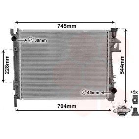 Achetez des Radiateur du moteur VAN WEZEL 20012707 à prix pour 300,36 €