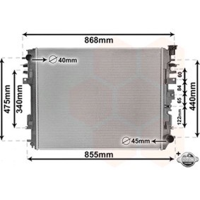Achetez des Radiateur du moteur VAN WEZEL 20012708 à prix pour 227,88 €