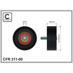 Compre Polia de desvio / de guia, correia trapezoidal estriada da CAFFARO 211-00 a um preço baixo por 10,63 €