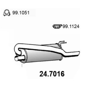 Endschalldämpfer für CHRYSLER von ASSO