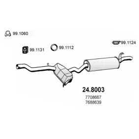 Compre Panela de escape central / traseira da ASSO 24.8003 a um preço baixo por 491,16 €