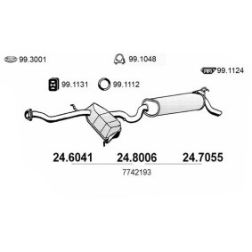 Compre Panela de escape central / traseira da ASSO 24.8006 a um preço baixo por 351,66 €