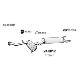 Compre Panela de escape central / traseira da ASSO 24.8012 a um preço baixo por 348,25 €
