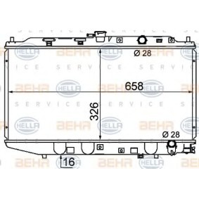 Kühler, Motorkühlung 8MK 376 706-681 für CIVIC VII Hatchback (EU, EP, EV) für 105,66 CHF