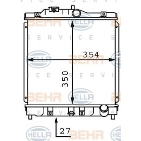 Kühler, Motorkühlung 8MK 376 707-551 für CIVIC VII Hatchback (EU, EP, EV) für 72,83 CHF