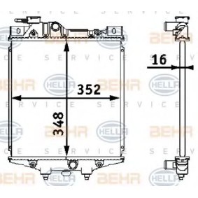 Kühler, Motorkühlung 8MK 376 708-221 für DAIHATSU