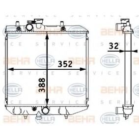 Kühler, Motorkühlung 8MK 376 708-281 für DAIHATSU