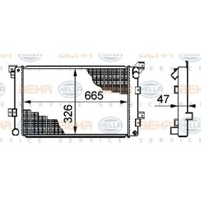 Kühler, Motorkühlung 8MK 376 708-511 für CHRYSLER