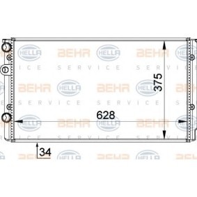 Kjøp Radiator, motorkjøling av HELLA 8MK 376 714-544 til den lave prisen 756,16 NOK