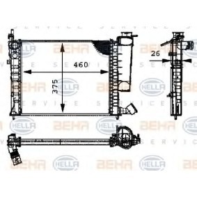 Kühler, Motorkühlung von HELLA 8MK 376 716-631