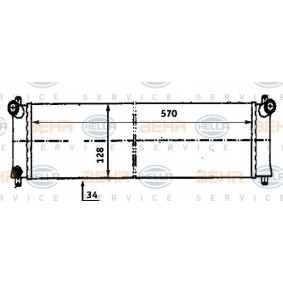 Kühler, Motorkühlung 8MK 376 716-651 für PORSCHE