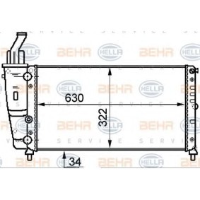 Kühler, Motorkühlung 8MK 376 718-081 für LANCIA