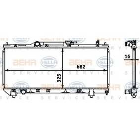 Kühler, Motorkühlung 8MK 376 718-461 für Avensis Verso (_M2_) für 102,32 CHF
