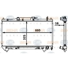 Kühler, Motorkühlung 8MK 376 718-481 für Avensis Verso (_M2_) für 126,56 CHF