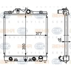 Kühler, Motorkühlung 8MK 376 719-781 für CIVIC VII Hatchback (EU, EP, EV) für 71,85 CHF