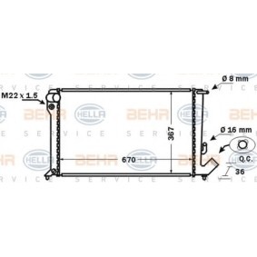 Kühler, Motorkühlung von HELLA 8MK 376 724-711