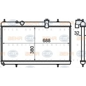 Kühler, Motorkühlung von HELLA 8MK 376 732-751