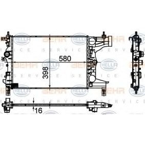 Kühler, Motorkühlung 8MK 376 748-731 für CHEVROLET