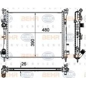Acquista Radiatore motore da HELLA 8MK 376 748-751 a buon mercato per soli 94,32 €
