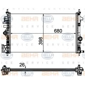 Kühler, Motorkühlung 8MK 376 754-351 für SAAB