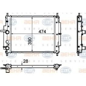 Kühler, Motorkühlung 8MK 376 754-411 für FIAT
